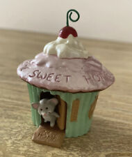 Mouse House Vintage Christmas ORNAMENT Cupcake Sweet Home 1992 Hallmark Cute