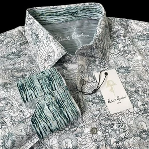 Robert Graham Marin Skull Tiger Print Long Sleeve Shirt Size 2XL $198 - Picture 1 of 7