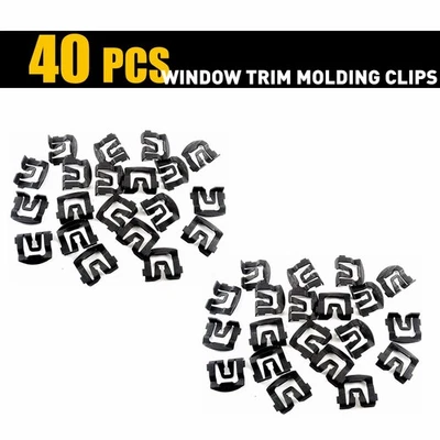For Ford 1964-1993 Front Windshield Rear Window Reveal Molding Trim Clips 40PCS - Imagem 1 de 4