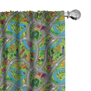 Car Race Track Window Curtains, for Bedroom Living Dining Room Hand-Drawn Sty... - Picture 1 of 6