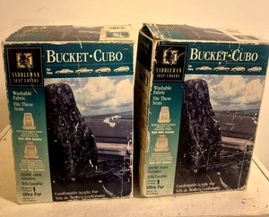 Vintage Saddleman High Back Bucket Seat Cover (Single)- Black Ultra Fur 09651-C1 - Bild 1 von 8