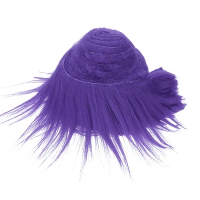 2"x60" Deep Purple Faux Fur Fabric for Crafts, Gnomes, Animal Costumes - Image 1 of 4