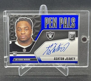 2025 Elite Ashton Jeanty Pen Pals inchiostro blu SSP su carta Auto PP-AJE Rookie - Foto 1 di 2