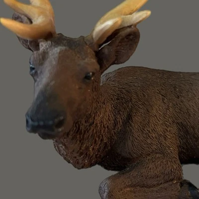 Estatuilla Toro Alce Castagna Original De Colección Acostada Firmada 1990 Hecha en Italia Foto 1 de 4