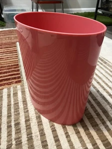 Vintage Mitchell Gould Co. Los Angeles PINK Space Age Waste Basket Bin - Picture 1 of 11