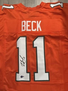 Camiseta autografiada firmada por Carson Beck Miami Hurricanes Beckett certificado de autenticidad BAS UGA - Imagen 1 de 3