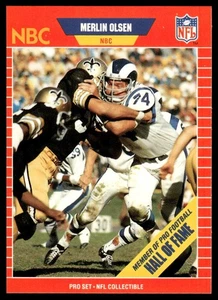 1989 Pro Set Announcers Merlin Olsen Los Angeles Rams #27 - Picture 1 of 2