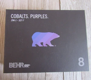 Behr Dynasty & Marquee One Coat Hide Paint Sample Fan Cobalts, Purple #8 - Picture 1 of 6