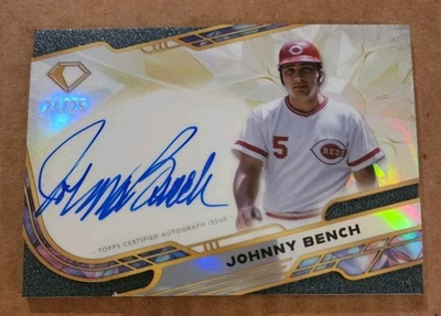 Johnny Bench 2025 Topps Diamond Icons Chrome Auto 24/25 Reds #ACC-JB - Image 1 of 3