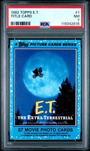 ๐1982 Topps ET E.T. The Extra Terrestrial #1 Title Card๐ PSA 7 NM NR-MINT Icon - Picture 1 of 2