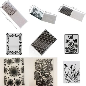 Carpeta de estampado de plástico 3DPlastic plantilla de fondant floral corte álbum de recortes hágalo usted mismo - Imagen 1 de 19