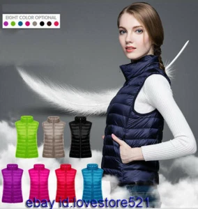 2025 Ultraleicht Damen 90% Duck Daunen Jacken Daunen weste Stepp weste 12 Farbe - Bild 1 von 24
