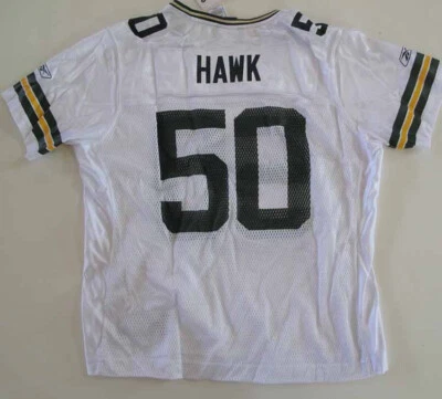 JERSEY REEBOK MUJER NFL GREEN BAY PACKERS A.J. HAWK BLANCO TALLA S Foto 1 de 2