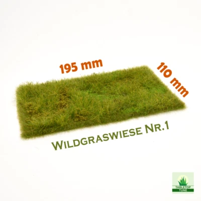 601 / Wildgraswiese Nr.1 / Grasmatte / 110 mm x 195 mm - Bild 1 von 4