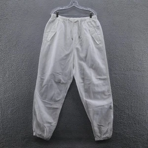 Gap Womens Linen Utility Jogger Pants Large Tall White High Rise Casual NEW - Picture 1 of 16
