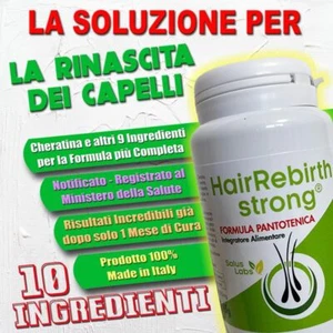 Trattamento per la Cura dei Capelli e delle Unghie HAIR REBIRTH STRONG 90 Caps - Foto 1 di 12