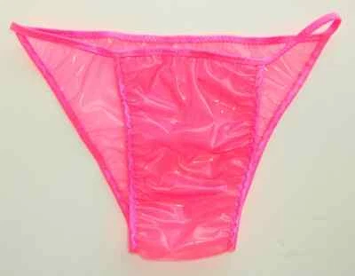 Men's String Bikini Brazilian Fantanga LATEX RUBBER Shiny Jelly Fun Undies - Image 1 of 4
