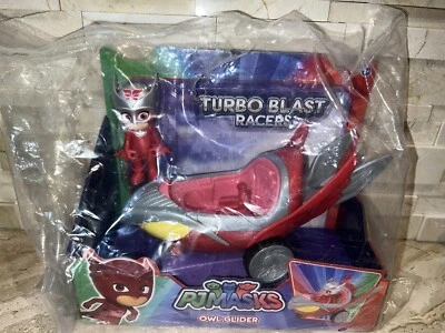 Figura de acción PJ Masks Kids Turbo Blast Racers Owl Glider Toy Car Owlette Foto 1 de 4