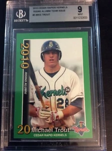 2010 Cedar Rapids Kernels Rising Alumni Team Ausgabe #3 Mike Trout BGS 9 - Bild 1 von 3