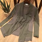 Skylar + Jade Olive Green Open Front Cardigan Sweater Size Small