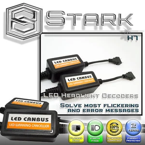 PAIR LED Headlight Canbus Error Free OBC Anti Flickering Resistor Decoder - H7 - Picture 1 of 2