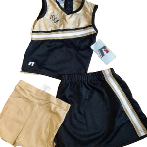 NCAA UCF Golden Knights Mädchen 24 Monate 3-teiliges Cheerleader Outfit NEU - Bild 1 von 1