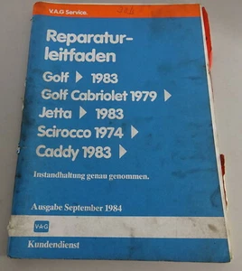 Manual de Taller Instandhaltung Genau Genommen VW Golf i Cabrio / Caddy / Jetta - Imagen 1 de 5