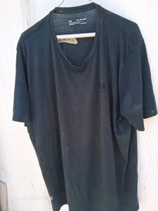 Under Armour Shirt Mens XL Grey Project Rock Heat Gear Loose Short Sleeve - Picture 1 of 3