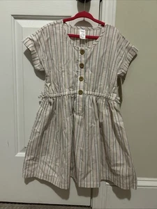 Carter’s Striped  Linen Dress NWT Sz6 - Picture 1 of 6