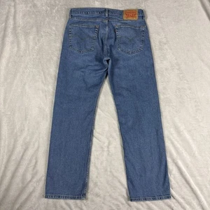 Levi's 505 Straight Leg Jeans Mens Size 32x30 (33x30) Mid Rise Blue Denim - Picture 1 of 10