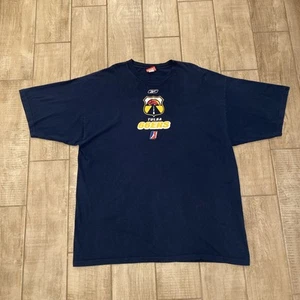 Camiseta de Colección Reebok Hombres Azul Marino 3XT Hecha en EE. UU. 100% Algodón 66ers Baloncesto Grunge - Imagen 1 de 9