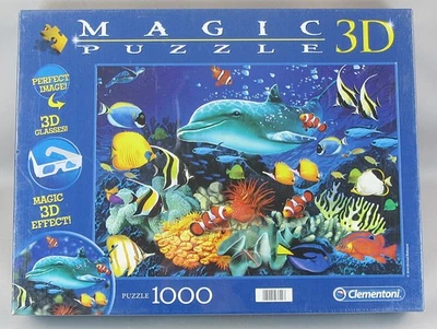 Clementoni дельфин риф 3D Magic головоломка 1000 штук с 3D очки - Изображение 1 из 3
