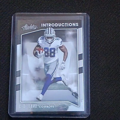 CEEDEE LAMB 2020 PANINI-ABSOLUTE FOOTBALL INTRODUCTIONS NO. I-CL ROOKIE  COWBOYS - Image 1 of 2