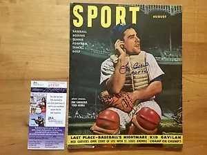 Yogi Berra Signed 1951 Sport Magazine Inscribed HOF 72 Yankees JSA Coa - Picture 1 of 2