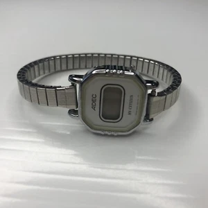 X11 ADEC Citizen LCD Ladies Stretch Japan 9218 392485 T0 Japan Silver Untested - Picture 1 of 5