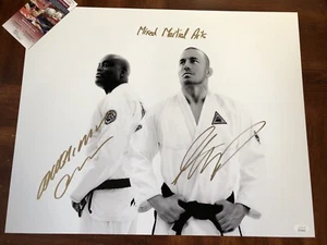 GSP & Anderson Silva Dual Signed 16x20 JSA Authentic - Picture 1 of 1