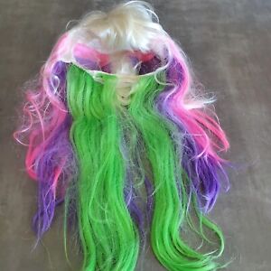 Color Dipped Carnival Rainbow Adult Costume Long Wig Nicky Minaj