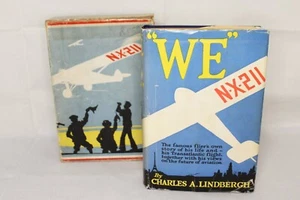 "WE" by Charles A. Lindbergh 1927 First Edition 19th Impression DJ & Slipcase - Picture 1 of 20