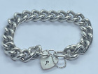 Vintage Sterling Silver Charm Bracelet 7” Heavy Chain 59 Gms R G Springall 1973