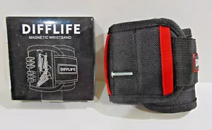 Pulsera magnética DIFFLIFE sostiene Sm. Herramientas, tornillos, clavos, pernos de metal (negro) - Imagen 1 de 4