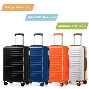 🏝️Large 28Inch Suitcase Hard Shell Hand Luggage 4 Wheels Travel Case ABS+PC - Picture 1 of 51