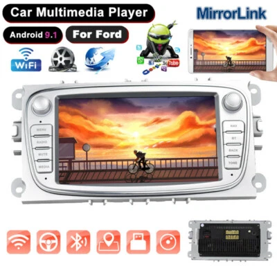 7'' Autoradio Android 9.1 GPS Navi Für Ford Focus Mondeo C-MAX S-MAX Galaxy Kuga - Bild 1 von 4