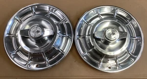 1956-1958 Corvette Original Hub Cap 2 Hubcaps Wheel Cover w/ Spinners OEM C1 GM - Picture 1 of 4