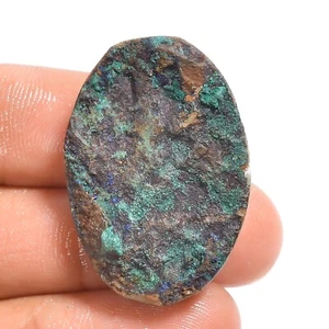 41.50 Cts Azurite Malachite Oval Druzy Natural 31X22X8 mm - Picture 1 of 6