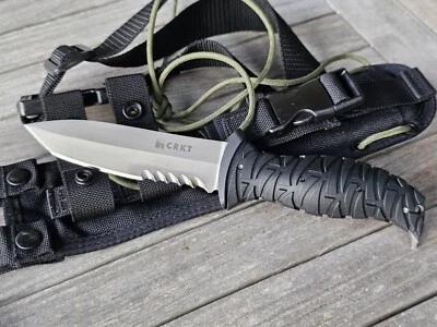 CRKT 2125 Ultima 5 inch Serrated Tactical Knife, Tactical Sheath - Discontinued - Image 1 of 4