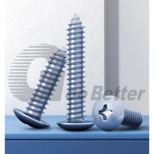 M4 M5 Kohlenstoffstahl großer Flachkopf Kreuzschlitz Truss Head Blechschrauben - Bild 1 von 6