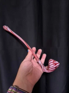 Wizard Pipe 12" Gandalf Sherlock Tobacco Smoking Pipe Glass Pipes Red Candy Cane - Picture 1 of 2