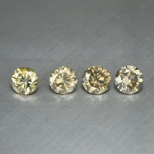 0.60 Cts 4 Pcs Untreated Diamond Gray Yellow Sparkling 100% Natural Diamonds - Picture 1 of 3