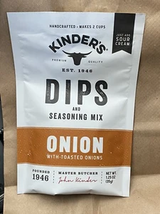 Kinder's Onion Dip and Seasoning Mix Handcrafted with Real Onion 1.25 oz Package - Picture 1 of 2