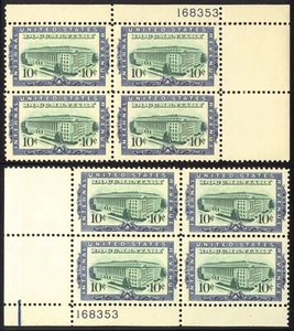2x Blocks R734 Plate # Glori Press Printing IRS Revenue Stamps CV=$60 Mint - Picture 1 of 2